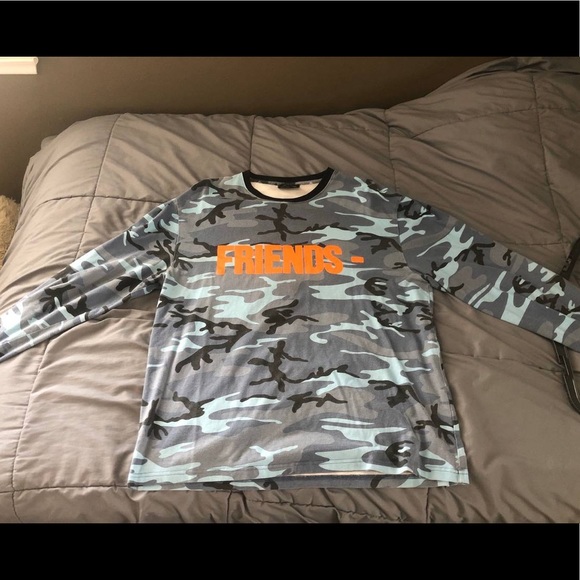 Vlone Blue Camo Long Sleeve - Size M